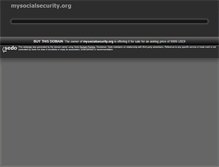 Tablet Screenshot of mysocialsecurity.org
